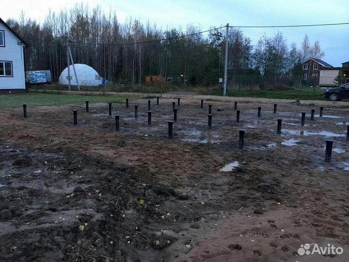 Винтовые сваи для забора