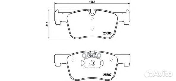 Колодки тормозные дисковые перед p06070 Brembo