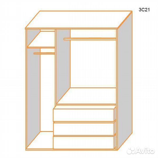 Комод Хемнэс 8 ящиков, белый