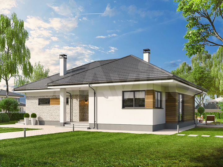 Коттедж 150,9 м² на участке 8 сот.