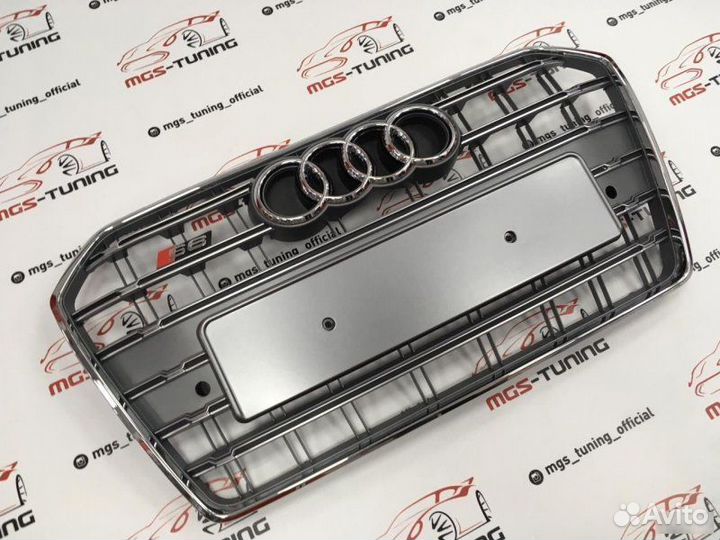 Решётка на Audi A6 14-18 S6 Дизайн 3