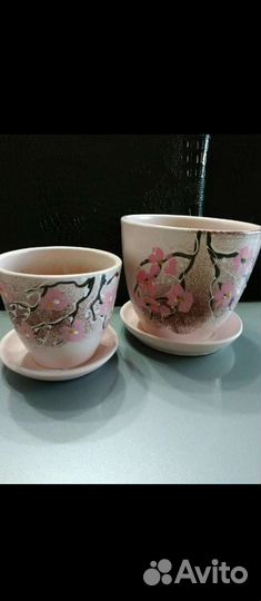 Набор керамических кашпо