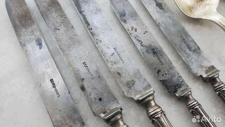 Набор столовых приборов 19 век Россия Морозов