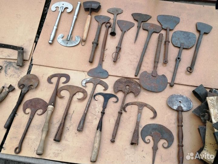 Старинная кованая сечка