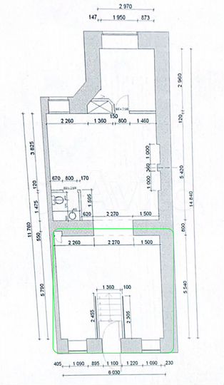 Торговый зал в центре, 33 м²