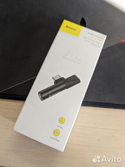 Переходник Baseus Type-C - AUX 3.5mm + Type-C