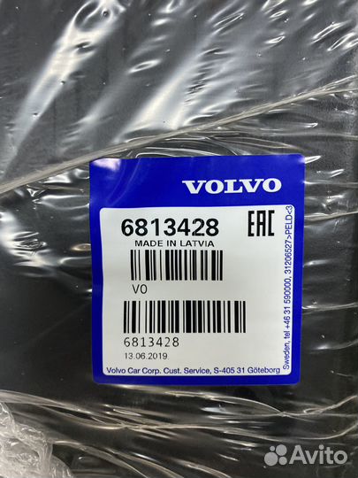 Ковры салона V40 черные (резина) 6813428