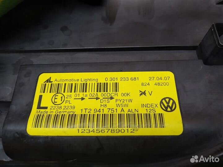 Фара левая Volkswagen Touran 1 (2003-2010)