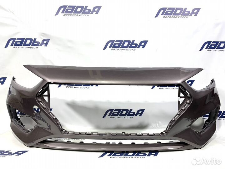 Бампер Hyundai Solaris(17) передний Коричневый S4N