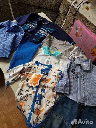 Вещи пакетом на мальчика 74-80