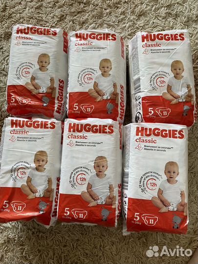 Памперсы huggies classic 5