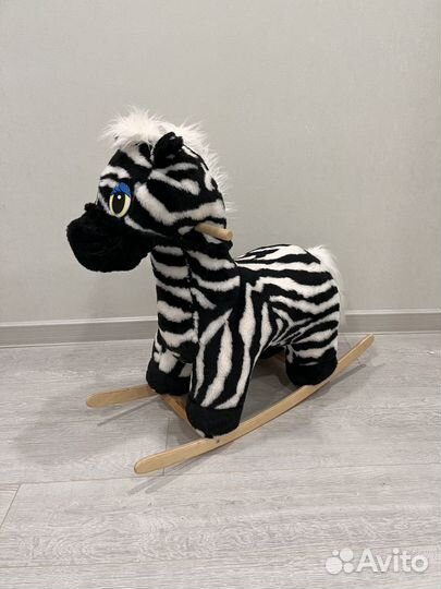 Детская лошадка (зебра) качалка