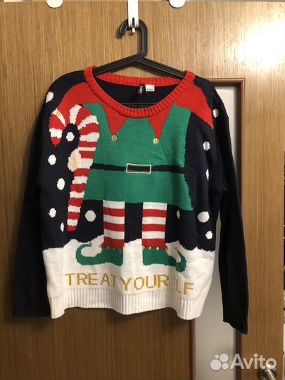 Свитер рождественский эльф h&m