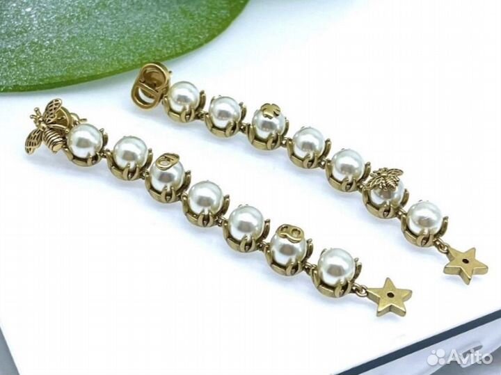 Серьги christian dior (жемчуг)