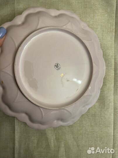 Блюдо розовый фарфор Чехия