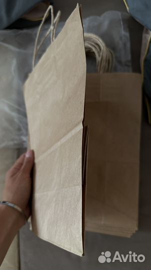 Крафтовые пакеты с ручками