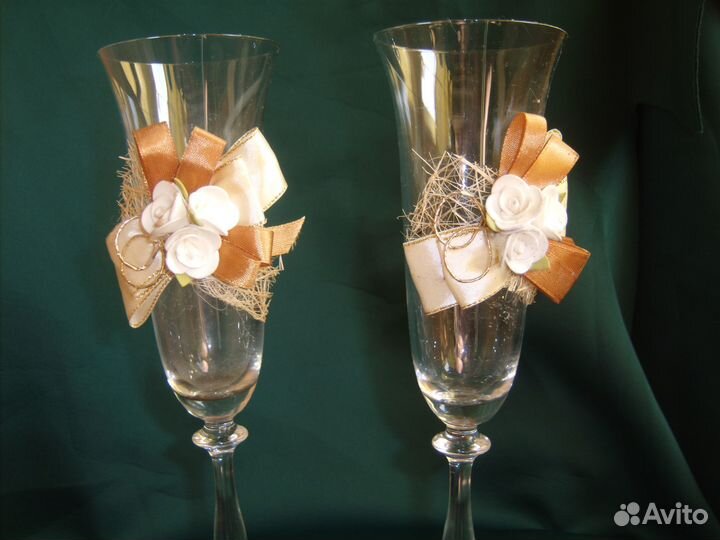 Фужеры свадебные праздничные