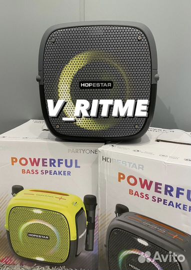 Колонка Hopestar party one + 2 микрофона