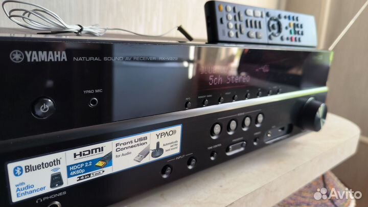 Yamaha RX-V379 5.1 4k 60гц Bluetooth hdmi 2.0 USB