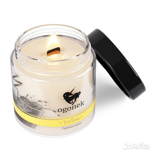 Ароматическая декоративная свеча Горячий какао