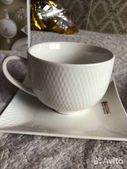 Чашка с блюдцем, фарфор