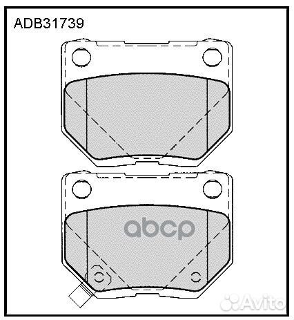 Колодки тормозные дисковые зад ADB31739 allied