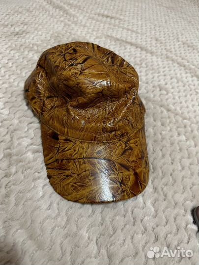 Кепка кожаная натуральная