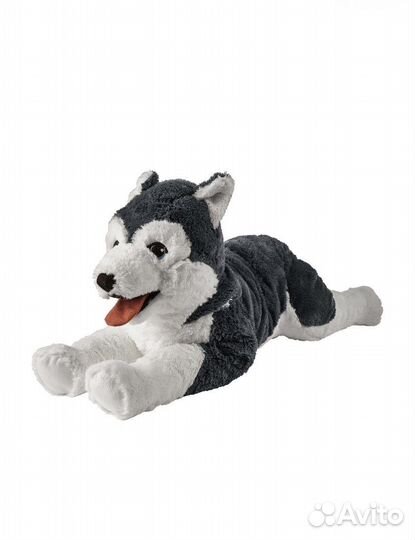 Икеа ливлиг Собака хаски, 57 см, черный/белый