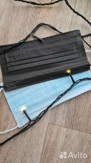 Маска одноразовая чёрная