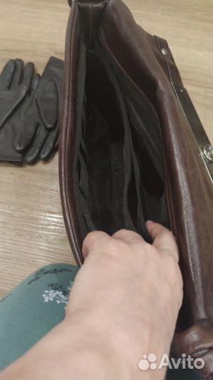 Сумка натуральная кожа коричневая