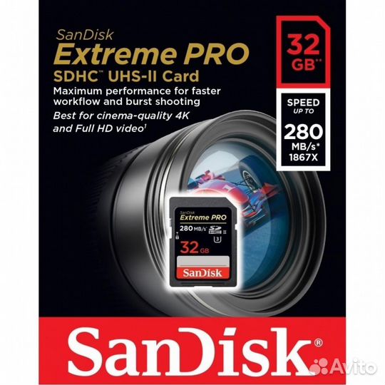 Карта памяти Sandisk sdhc 32Gb (300 mb/s) PRO