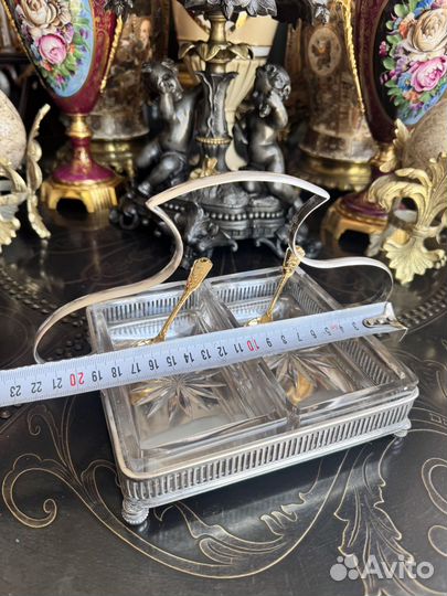 Антиквариат икорница масленка Франция модерн