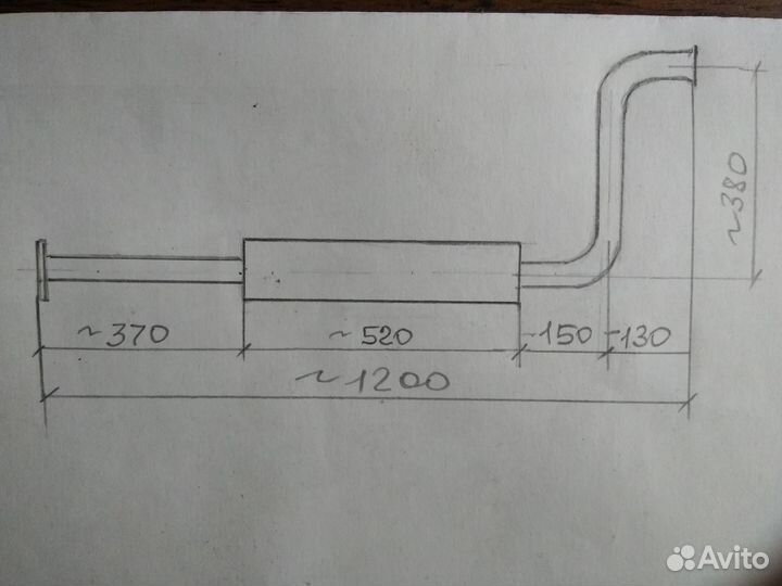 Резонатор ваз 21082 под катализатор нерж. сталь