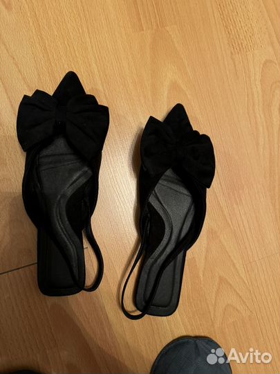 Туфли черные замшевые 38