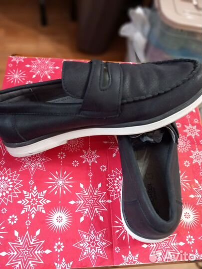 Мокасины для подростка, нат. кожа, 39 размер