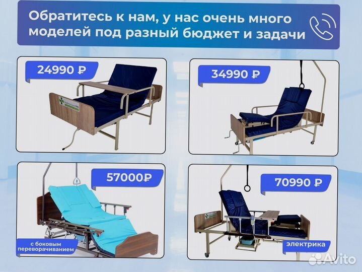 Кровать функциональная для ухода за больными