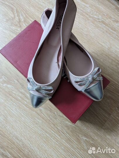 Балетки натуральная кожа 39