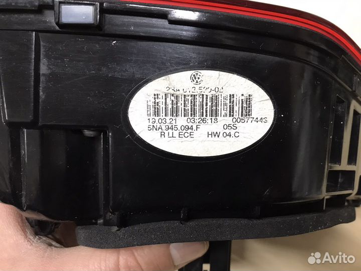 Правый внунренний фонарь Tiguan 2