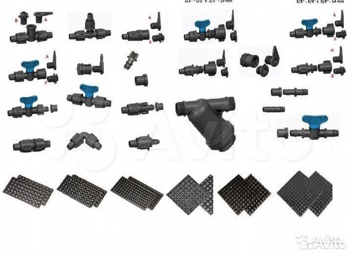 Капельная лента для клубники (шаг 10, 15см.) 1000м