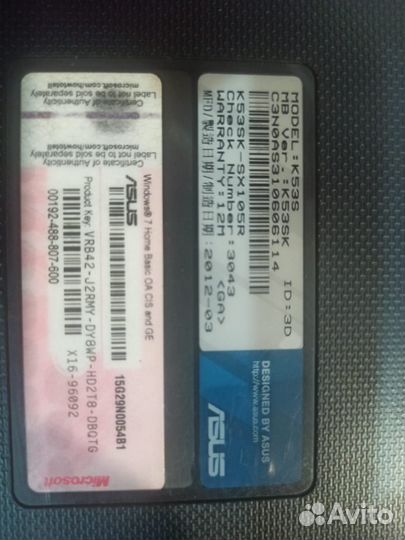 Ноутбук asus