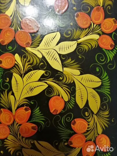 Винтажный подарочный набор для кухни хохлома, 80е