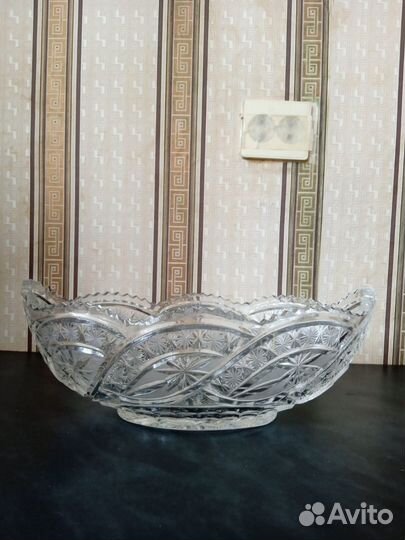 Ваза-салатница хрусталь