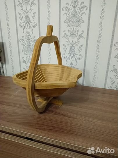 Ваза для фруктов СССР из дерева