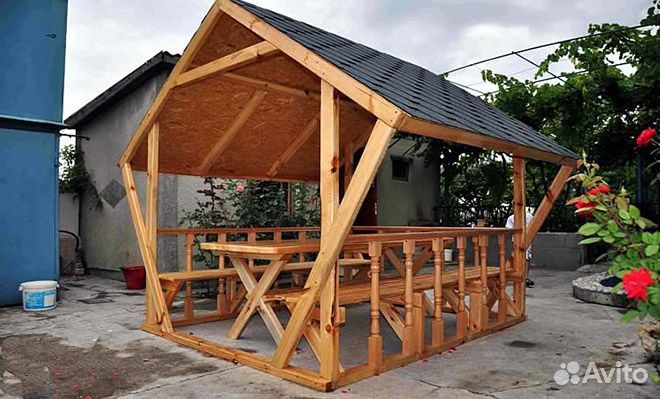 Беседки. Пристрои. Дачные домики. Бани