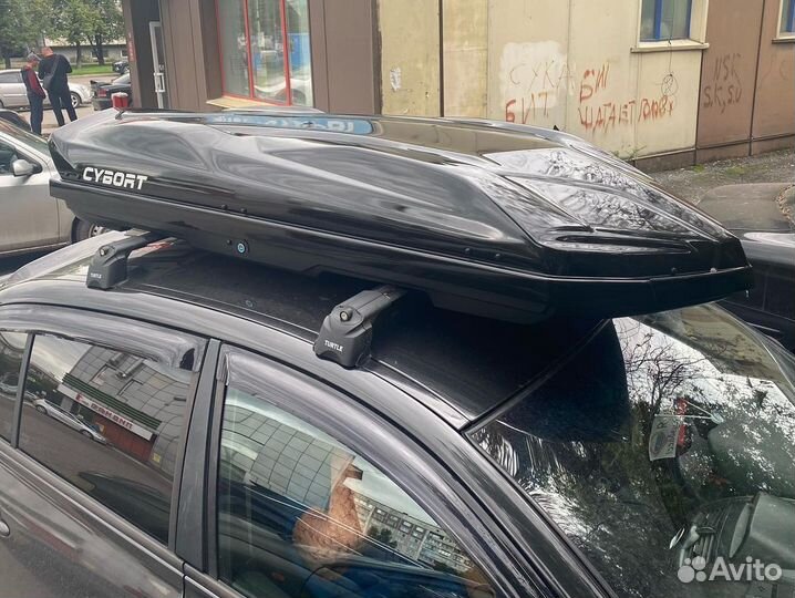 Автобокс cybort F1, 206*80*33, 410л черный глянец