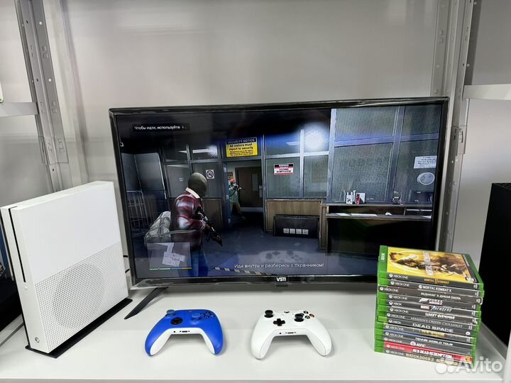 Xbox One S + FC 24 + 500 игр