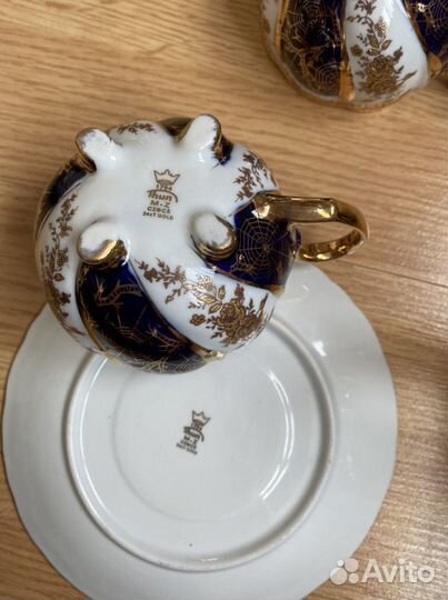 Сервиз чайный Чешский Кобальт новый