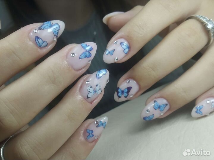 Маникюр гель-лак наращивание
