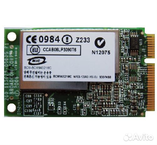 Б/у контроллер wlan Wi-Fi BroadCom bcm94321mc 802