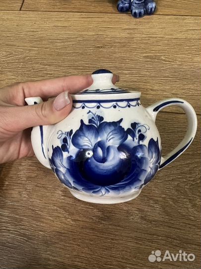 Гжель коллекция 6 пред. кофемолка чайник